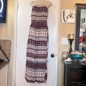 MILEY + MOLLY strapless tube boho print romper cropped